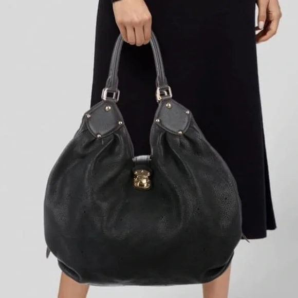 💎 HUGE XXL 💎 RARE GORGEOUS MAHINA LEATHER LOUIS VUITTON HOBO - Picture 10 of 15